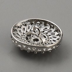 Brass with Cubic Zirconia Shank Buttons&nbsp;BUTT-WH0029-30