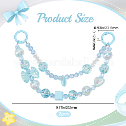 2Pcs Bowknot Heart Plastic Pendant Decorations&nbsp;DIY-BBC0002-28B