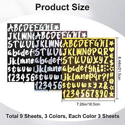 3 Colors PVC Self-Adhesive Label Stickers&nbsp;DIY-CP0011-35B