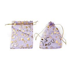 Heart Printed Organza Bags&nbsp;OP-X0001-06