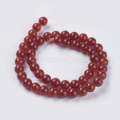 Natural Carnelian Beads Strands&nbsp;G-GSR8MM060-2