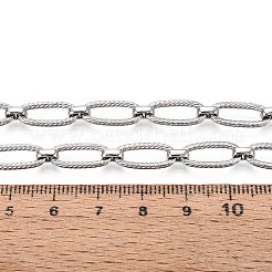 Brass Textured Oval Link Chains&nbsp;CHC-T018-37P