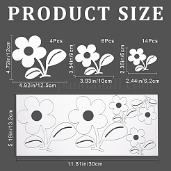 Flower Acrylic Mirror Wall Stickers&nbsp;DIY-WH0449-94