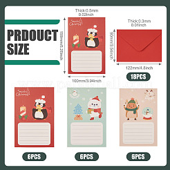 18 Bags 3 Colors Christmas Paper Congratulation Card&nbsp;DIY-TA0013-84