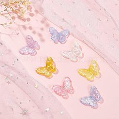 48Pcs 6 Colors Electroplate Acrylic Pendants&nbsp;PACR-FH0001-04