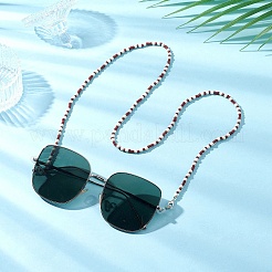 Synthetic Turquoise & Glass Seed Bead Chains Neck Strap for Eyeglasses&nbsp;AJEW-EH00399