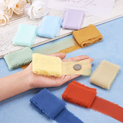 22.5M 9 Colors Polyester Frayed Ribbon&nbsp;OCOR-TA0001-91