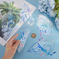 5Pcs Colorful Suncatcher Rainbow Prism Electrostatic Glass Stickers&nbsp;DIY-WH0409-69C