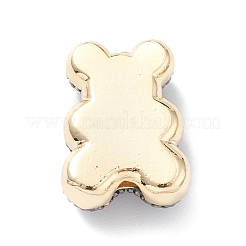 Brass Micro Pave Cubic Zirconia Beads&nbsp;ZIRC-C004-03G