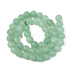 Frosted Natural White Jade Beads Strands&nbsp;G-T138-8mm-209D