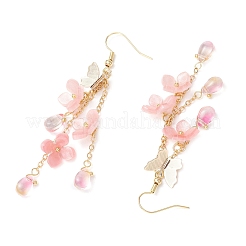Flower Brass Dangle Earrings&nbsp;EJEW-TA00643-02