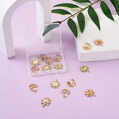 16Pcs 8 Styles Alloy Cat Eye Pendants&nbsp;ENAM-BT0001-09