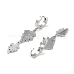 Non-Tarnish Leaf 304 Stainless Steel Dangle Earrings&nbsp;EJEW-L283-017P