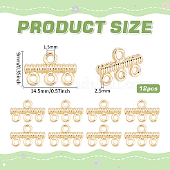 12Pcs Brass Chandelier Components Links&nbsp;KK-BC0013-38C