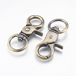 Tibetan Style Alloy Swivel Lobster Claw Clasps&nbsp;LS-PALLOY-L206-02AB