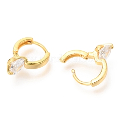Brass Huggie Hoop Earrings&nbsp;ZIRC-H116-07G