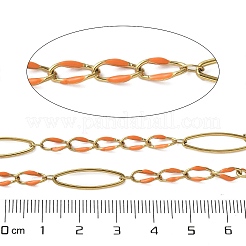 304 Stainless Steel Enamel Link Chains&nbsp;CHS-U003-01G-11