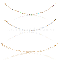 1 Set 3 Styles Iron Hat Chain with Lobster Claw Clasp&nbsp;HJEW-CN0001-31C