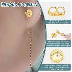6 Pairs 2 Colors 925 Sterling Silver Friction Ear Nuts&nbsp;FIND-PH0018-22