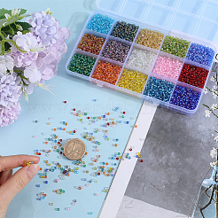 195G 15 Style 8/0 Glass Seed Beads&nbsp;SEED-SC0001-37