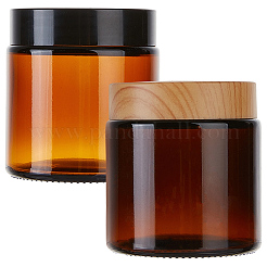 2Pcs 2 Colors Refillable Glass Cream Jar&nbsp;CON-GF0001-19A
