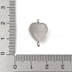 Natural Mixed Gemstone Chip 304 Stainless Steel Heart Connector Charms&nbsp;KK-P300-31P