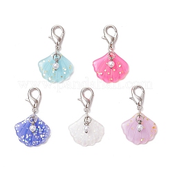 Shell Shape Resin Pendant Decorations&nbsp;HJEW-JM03245