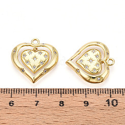 Brass Micro Pave Cubic Zirconia Pendants&nbsp;KK-N265-33G