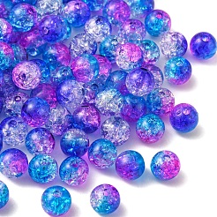 50G Transparent Crackle Acrylic Beads&nbsp;CACR-YW0001-01D