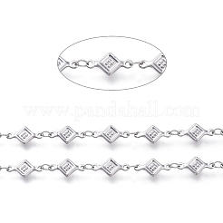 Tarnish Resistant 304 Stainless Steel Rhombus Link Chains&nbsp;CHS-P011-04P