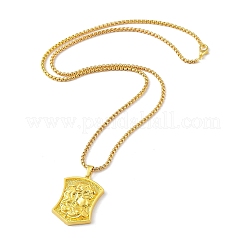 Alloy Pendant Necklace with Box Chains&nbsp;LS-NJEW-G107-01G