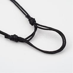 Adjustable Natural Gemstone and Waxed Cotton Cord Bracelets&nbsp;BJEW-JB02333