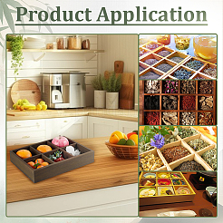 6 Grids MDF Desktop Jewelry Storage Trays&nbsp;ODIS-WH0099-210