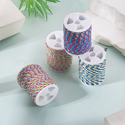 4 Rolls 4 Colors 4-Ply Polycotton Cord with Metallic Thread&nbsp;OCOR-TA0003-33A