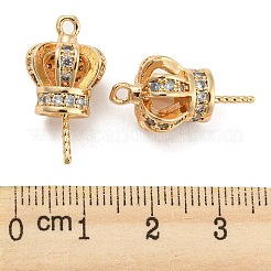 Brass Micro Cubic Zirconia Pendants Bails&nbsp;KK-Q789-16G