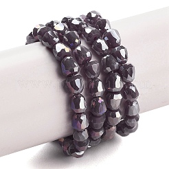 Electroplate Glass Beads Strands&nbsp;EGLA-D030-P4mm-B06