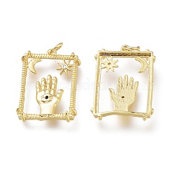 Brass Micro Pave Cubic Zirconia Pendants&nbsp;ZIRC-I048-09G
