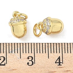 Brass Micro Pave Cubic Zirconia Pendants&nbsp;KK-Z120-45G