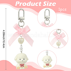 ABS Imitation Pearl & Resin Pendant Decorations&nbsp;HJEW-YW00332