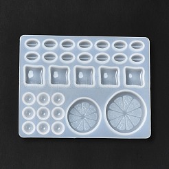 DIY Lemon Slice & Ice Block & Coffee Bean Filling Silicone Molds&nbsp;X-DIY-E052-03