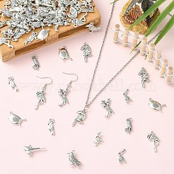 80Pcs 8 Styles Tibetan Style Alloy Pendants&nbsp;FIND-CJ0006-09