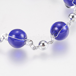 Glass Round Beads Bracelets&nbsp;BJEW-F298-02B