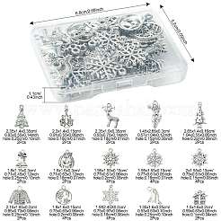 40Pcs 15 Styles Tibetan Style Christmas Alloy Pendants&nbsp;TIBEP-FS0001-42