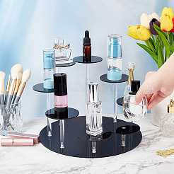 8-Tier Flat Round Acrylic Minifigures Organizer Display Risers&nbsp;ODIS-WH0058-02