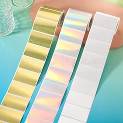 3 Rolls 3 Styles Vinyl Plastic Printable Holographic Stickers&nbsp;OFST-TA0001-10E