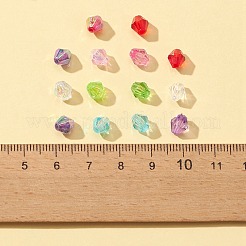 700Pcs 14 Style Bicone AB Color Plated Eco-Friendly Transparent Acrylic Beads&nbsp;TACR-FS0001-32