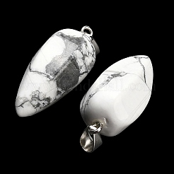 Natural Howlite Pendants&nbsp;GG-K002-16W