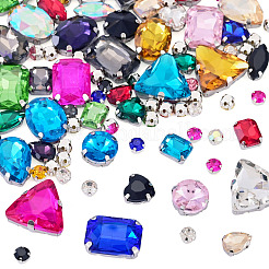 100Pcs Glass Sew on Rhinestones&nbsp;GLAA-TA0004-45