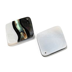 Natural Freshwater Shell & Black Lip Shell & Paua Shell & Natural White Shell Pendants&nbsp;BSHE-G034-06
