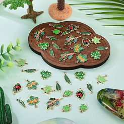 36Pcs 9 Styles Zinc Alloy Enamel Pendants&nbsp;ENAM-TA0011-13